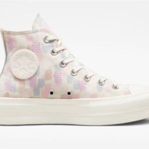 Converse High Top Platform Sneakers - Pastel Pink, Lavender & Light Blue